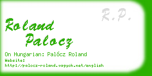 roland palocz business card